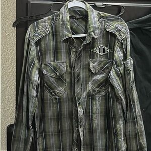 Afflixtion american customs mens shirt L